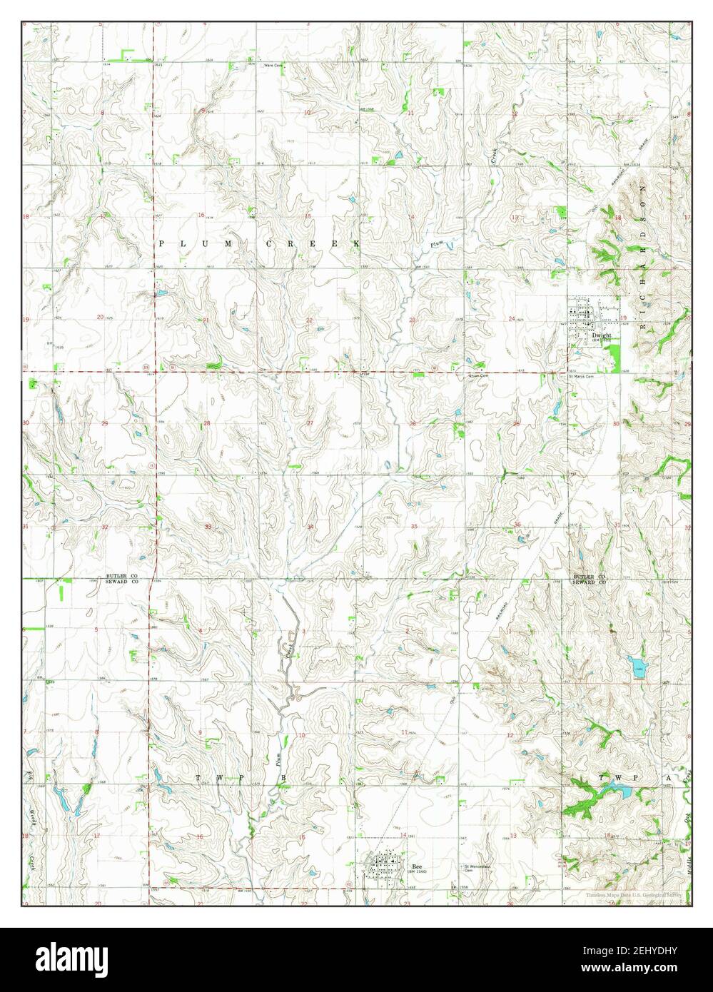 Dwight, Nebraska, map 1966, 124000, United States of America by