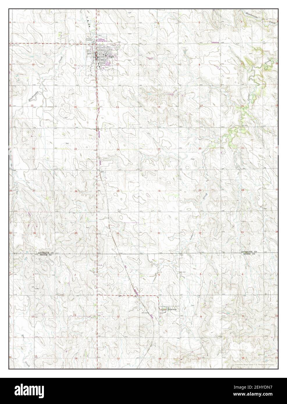 Elgin, Nebraska, map 1963, 124000, United States of America by