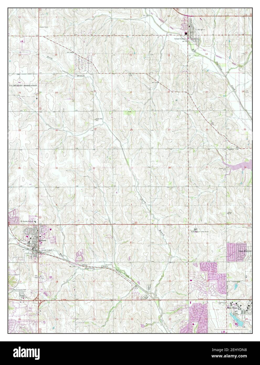 Elkhorn, Nebraska, map 1968, 124000, United States of America by