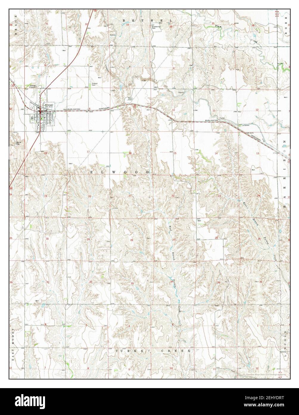 Elwood, Nebraska, map 1971, 124000, United States of America by