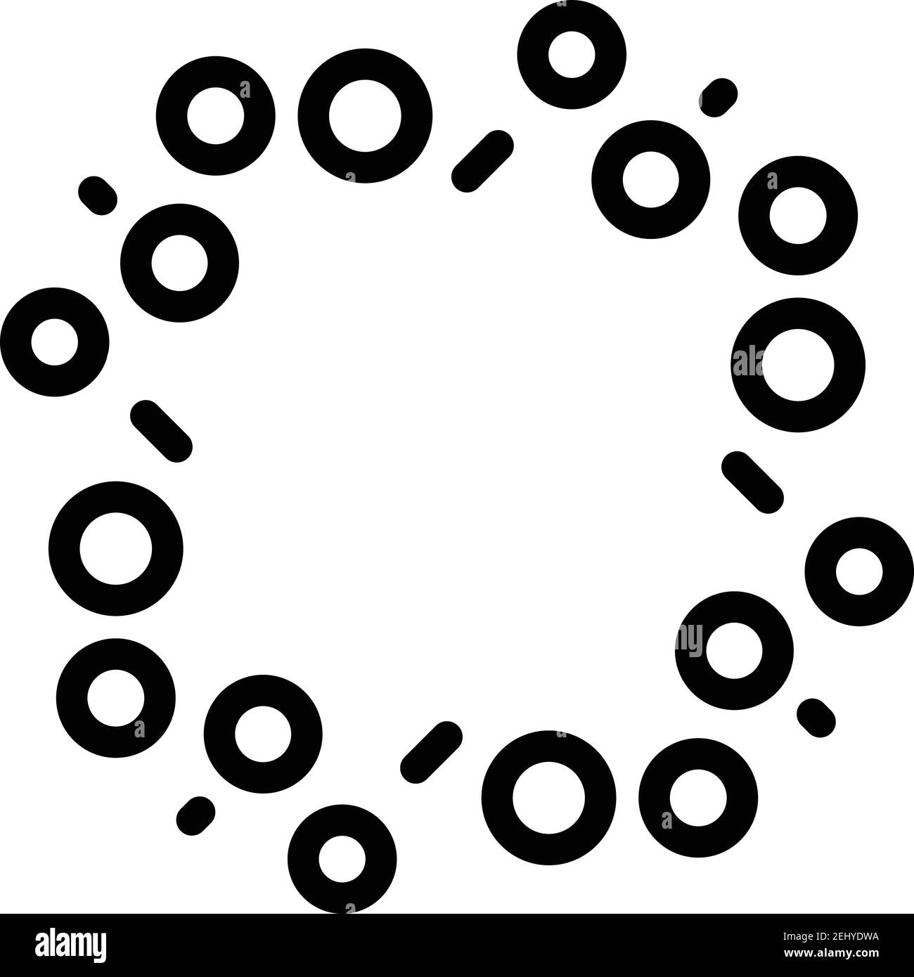 System asteroids icon. Outline system asteroids vector icon for web ...