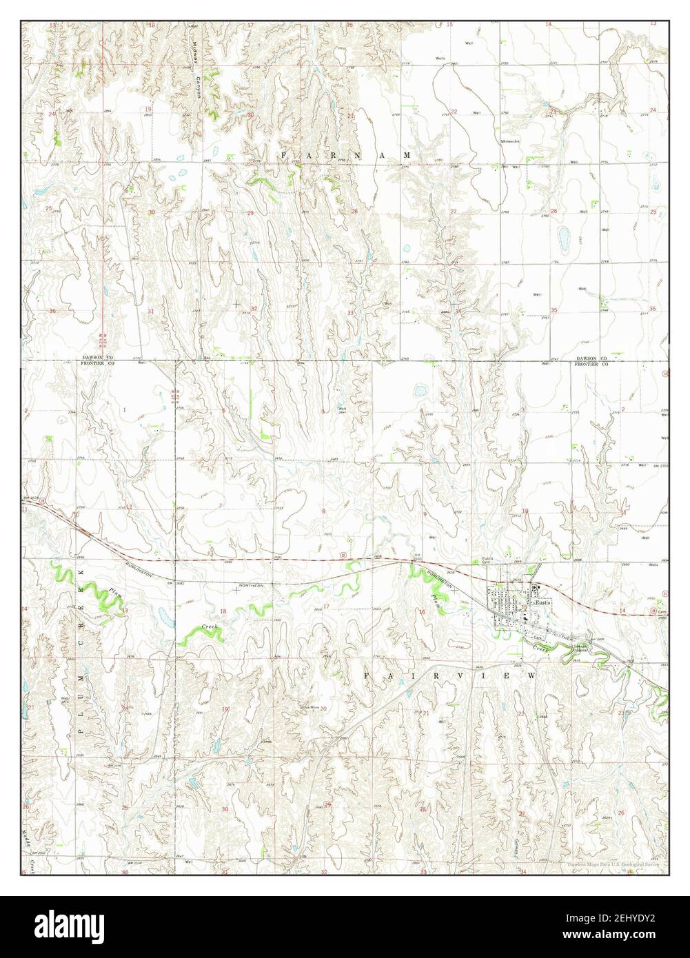 Eustis, Nebraska, map 1970, 124000, United States of America by