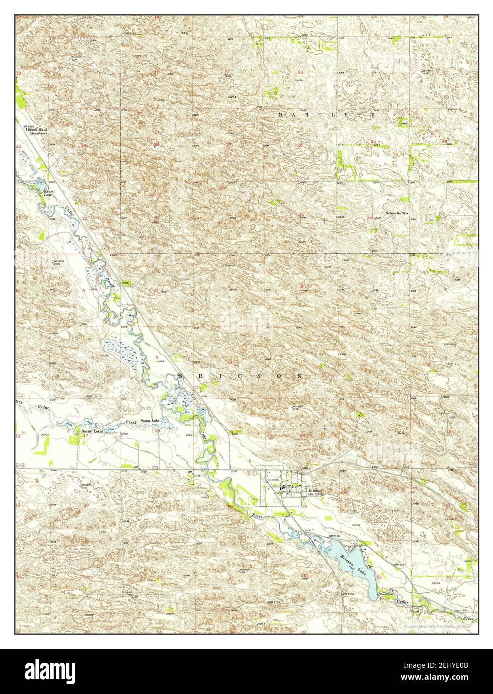 Ericson, Nebraska, map 1954, 124000, United States of America by
