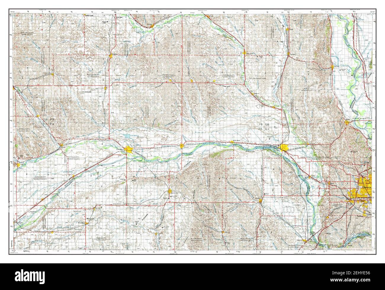 Fremont, Nebraska, map 1955, 1:250000, United States of America by 