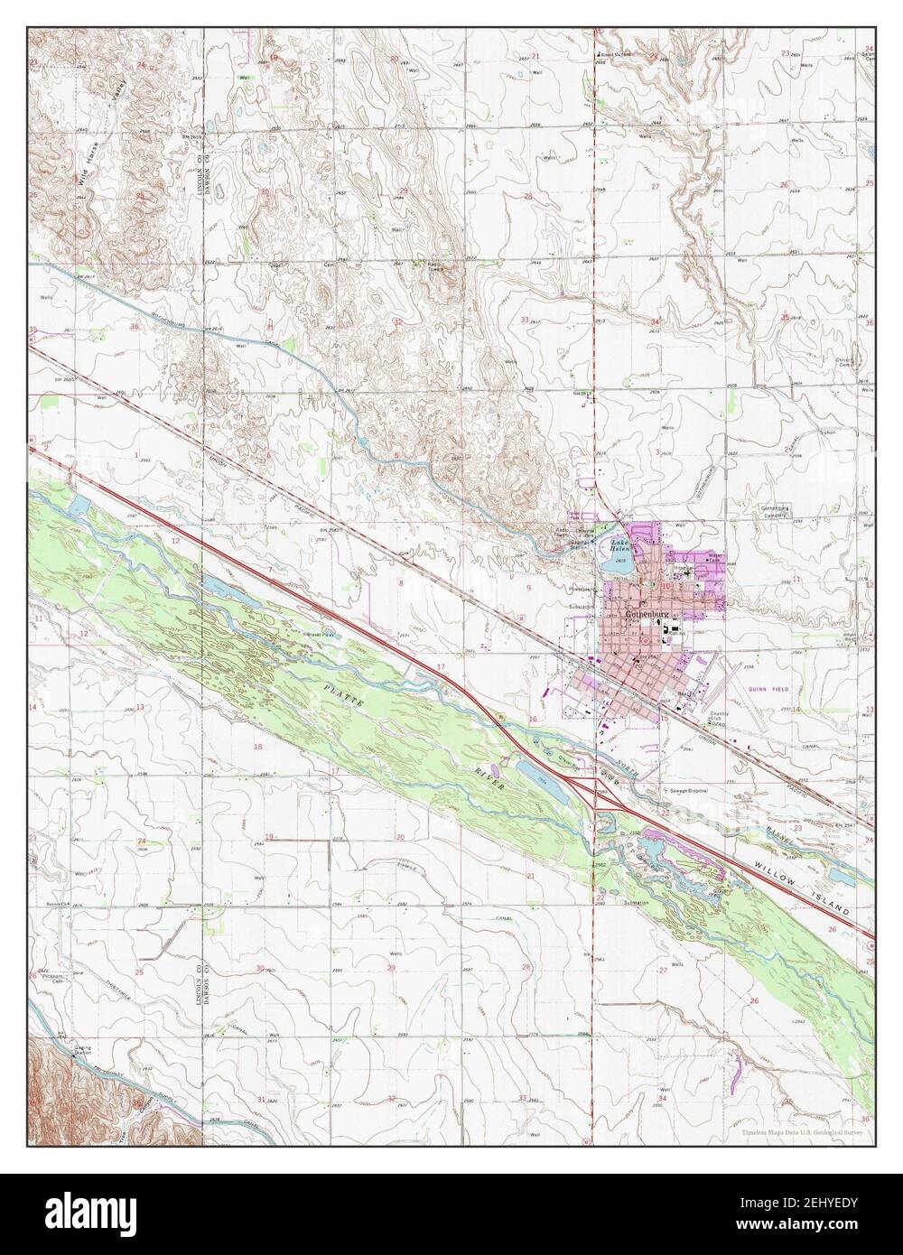 Gothenburg, Nebraska, map 1970, 124000, United States of America by