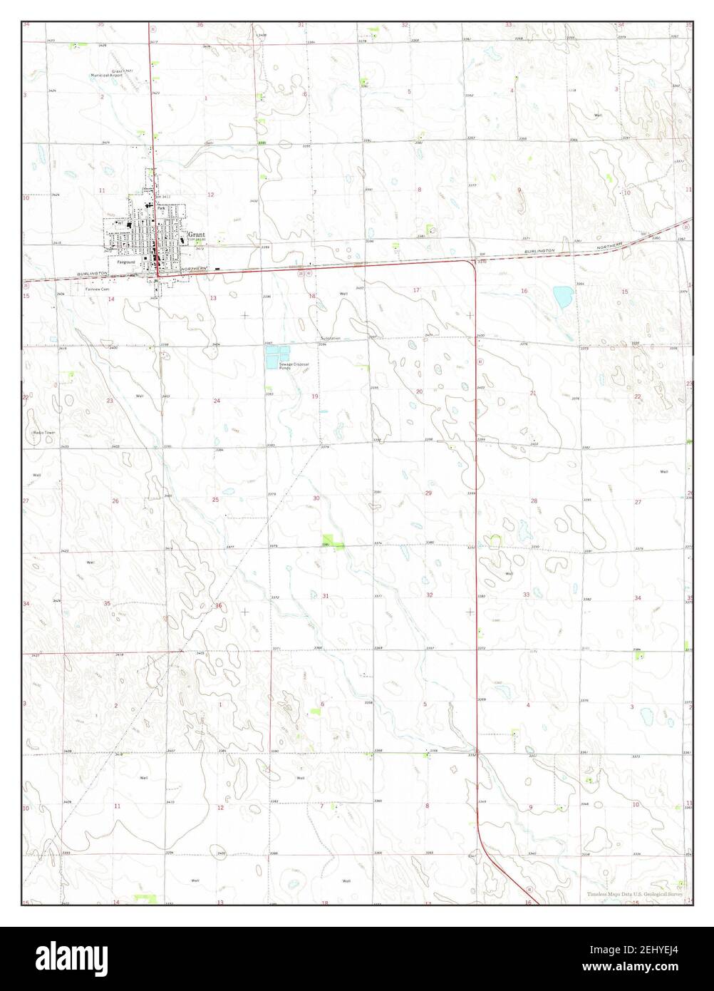 Grant, Nebraska, map 1973, 124000, United States of America by