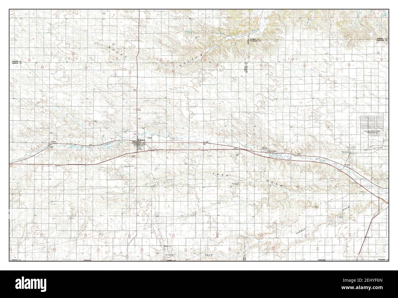 Kimball, Nebraska, map 1985, 1:100000, United States of America by Timeless Maps, data U.S. Geological Survey Stock Photo