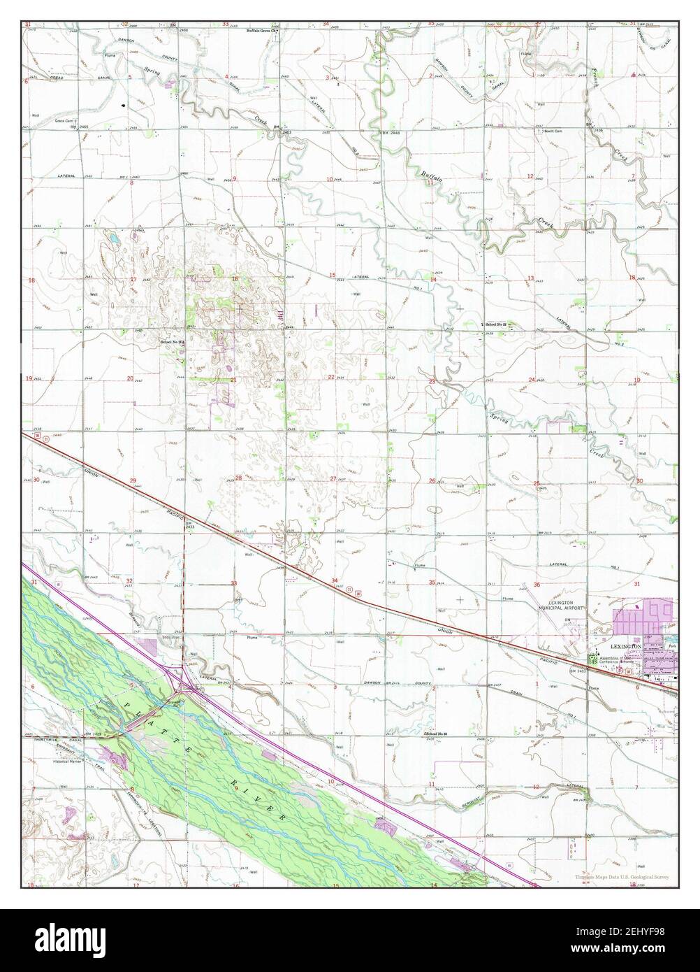 Lexington West, Nebraska, map 1962, 124000, United States of America