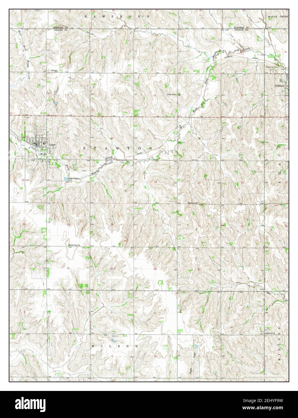 Leigh, Nebraska, map 1966, 124000, United States of America by