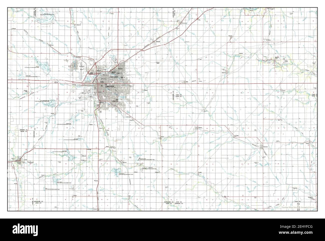 Lincoln, Nebraska, map 1986, 1100000, United States of America by