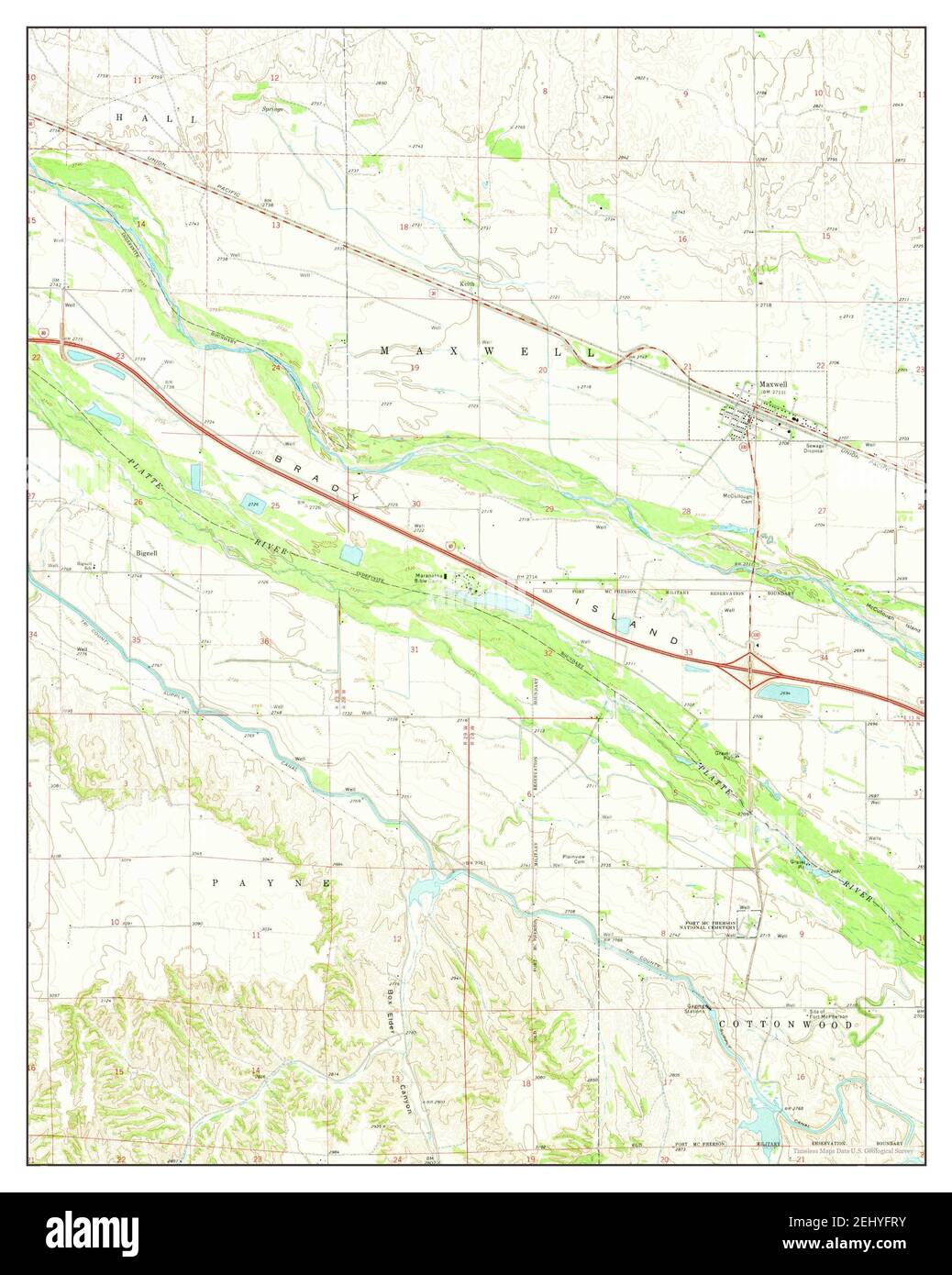 Map of maxwell nebraska Cut Out Stock Images & Pictures Alamy