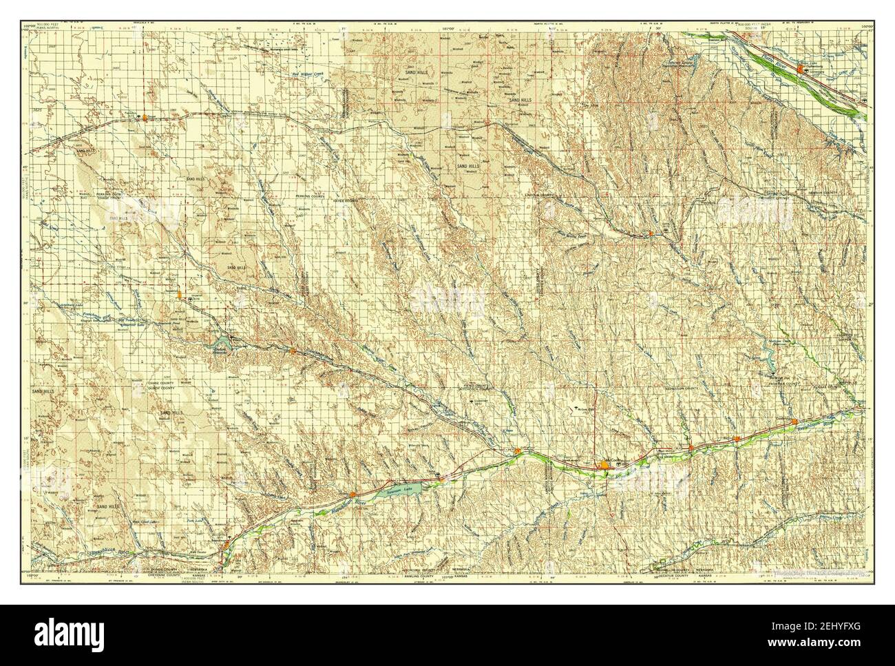 Mccook map hi-res stock photography and images - Alamy