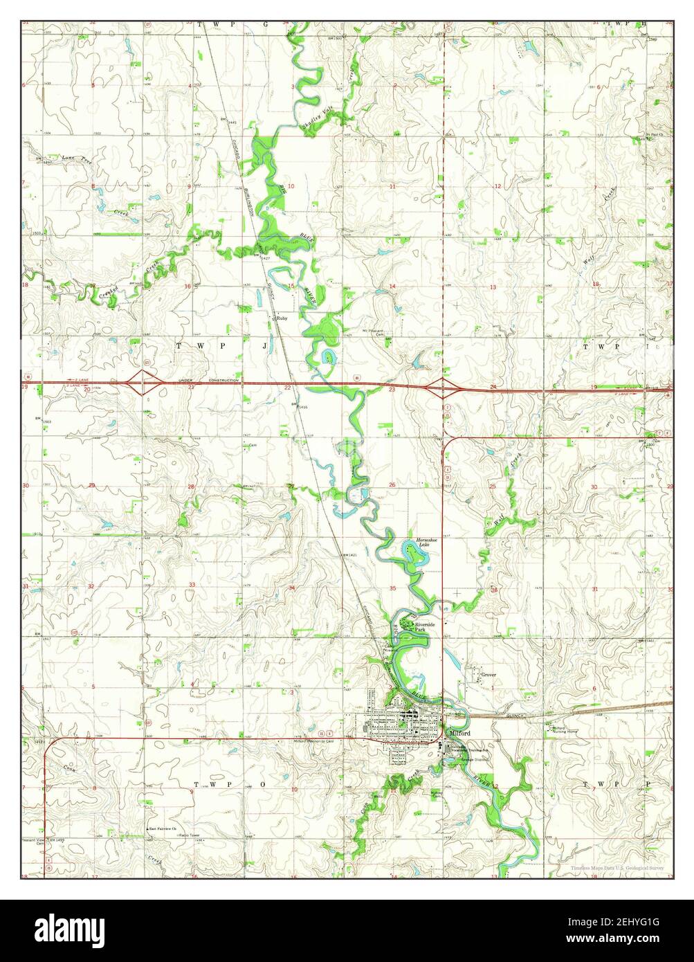 Map Of Milford Nebraska Cut Out Stock Images And Pictures Alamy