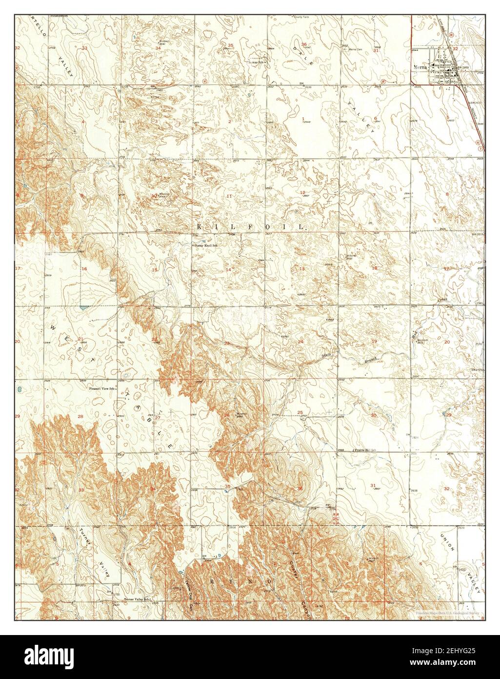 Merna, Nebraska, map 1951, 124000, United States of America by