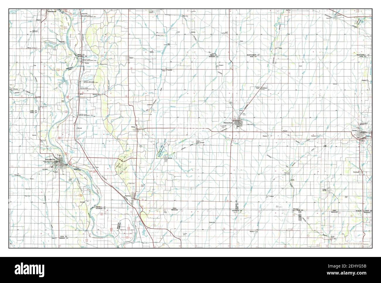 Nebraska City, Nebraska, map 1985, 1100000, United States of America by Timeless Maps, data U.S