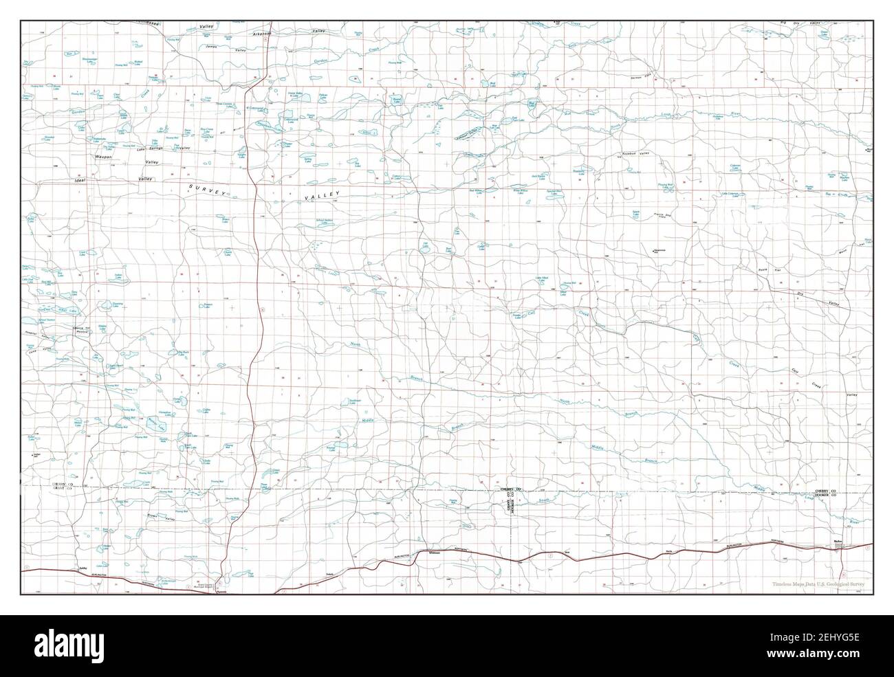 Mullen, Nebraska, map 1985, 1:100000, United States of America by Timeless Maps, data U.S. Geological Survey Stock Photo