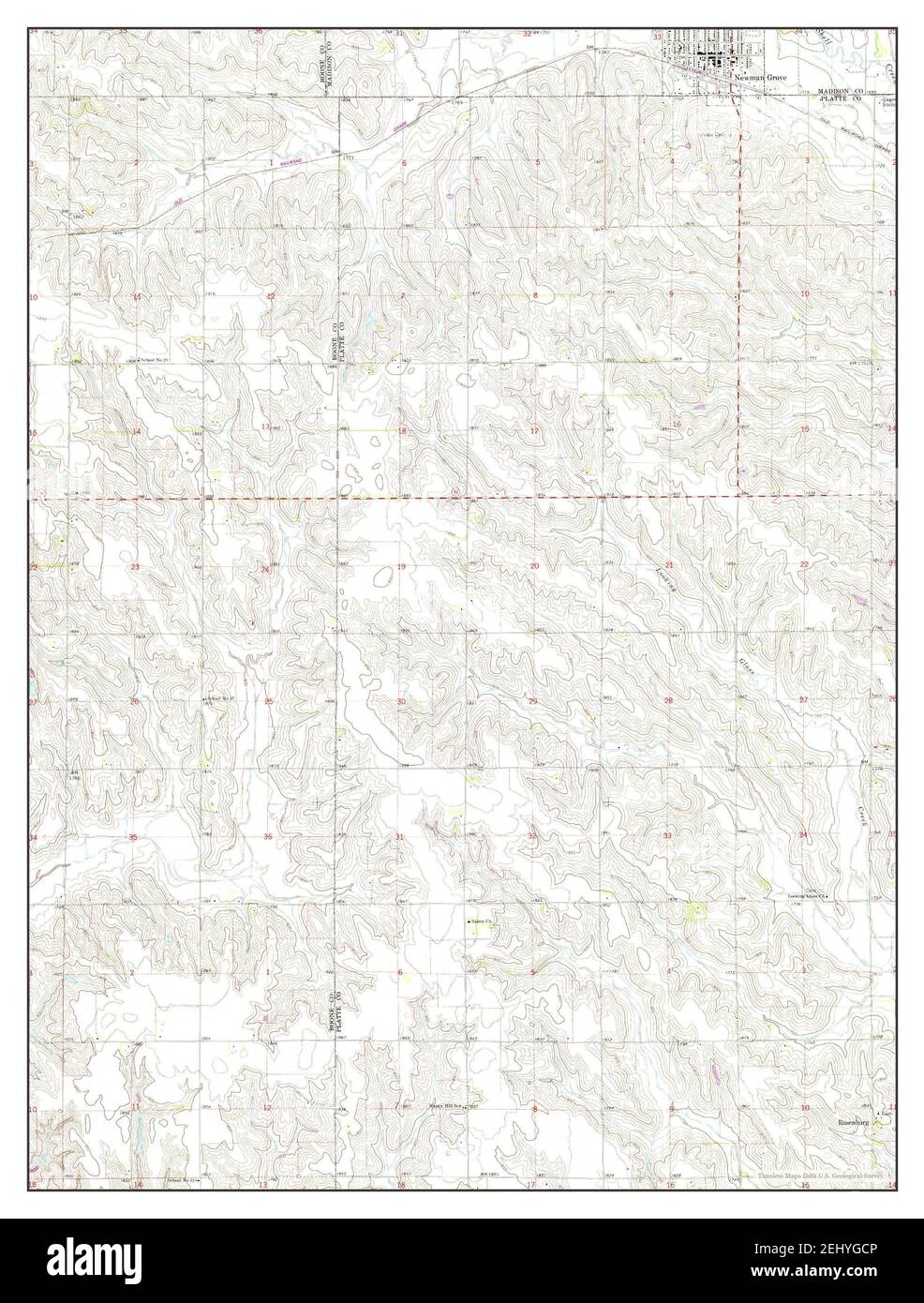 Newman Grove, Nebraska, map 1966, 124000, United States of America by