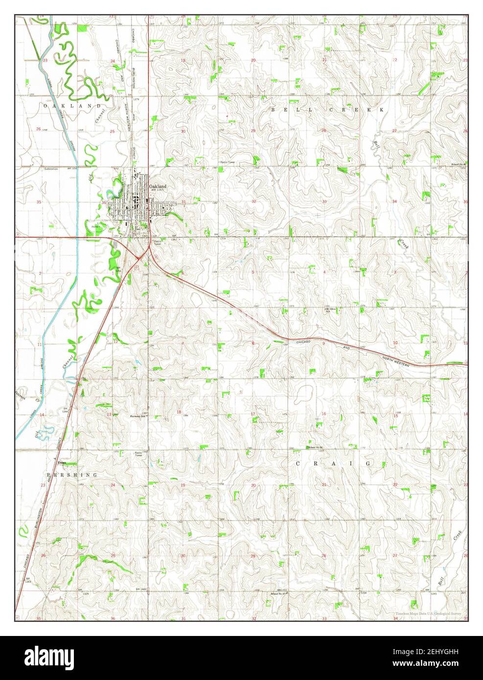 Oakland nebraska map Cut Out Stock Images & Pictures Alamy