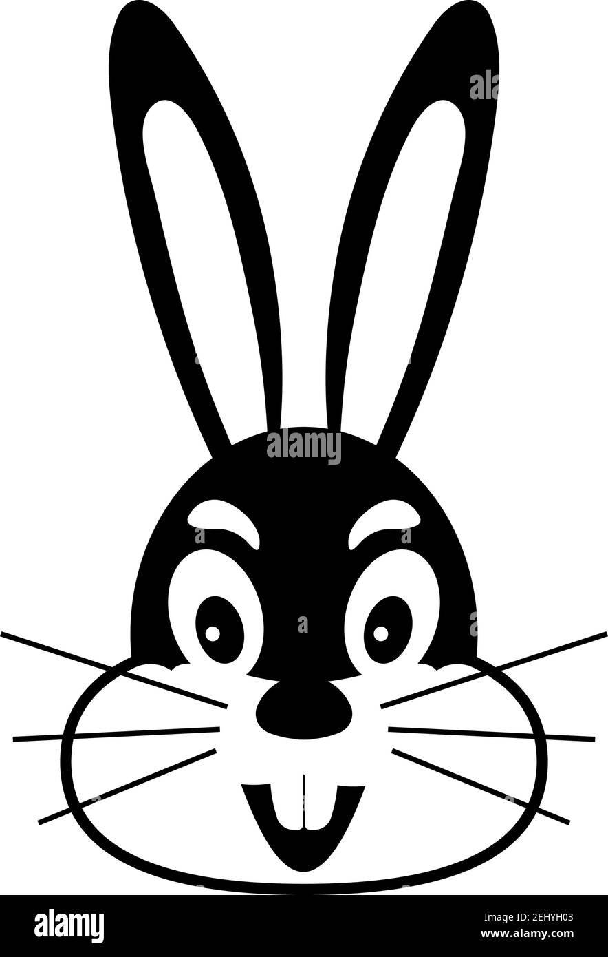 Easter Rabbit Icon. Black Glyph Design. Vector Illustration Stock ...