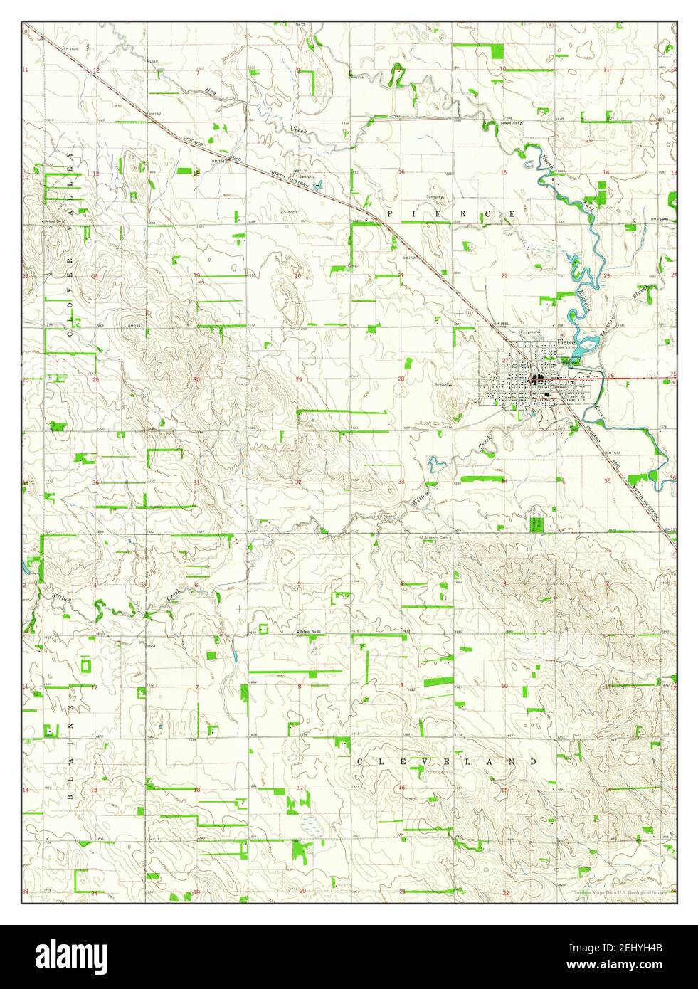 Pierce, Nebraska, map 1963, 124000, United States of America by