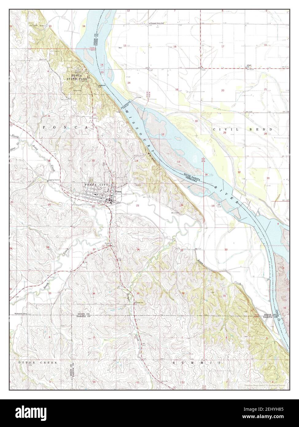 Ponca, Nebraska, map 1964, 1:24000, United States of America by ...