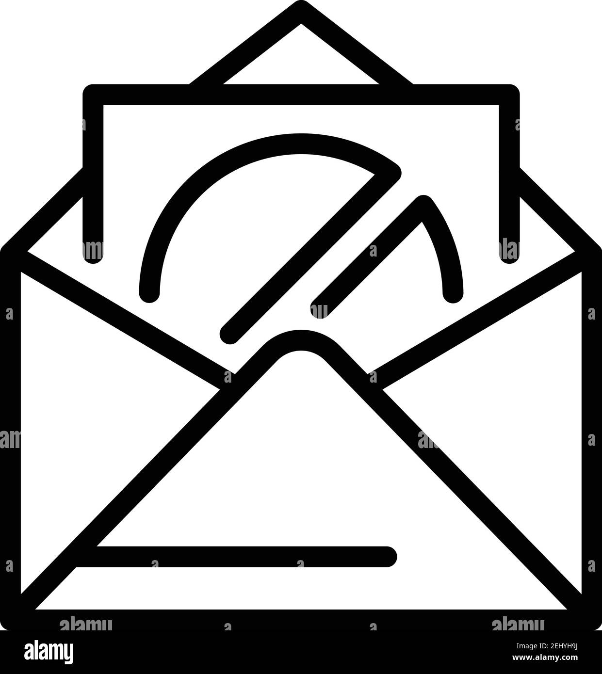 Restricted mail icon. Outline restricted mail vector icon for web ...