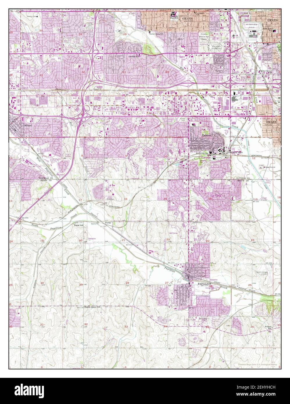 Ralston, Nebraska, map 1956, 124000, United States of America by