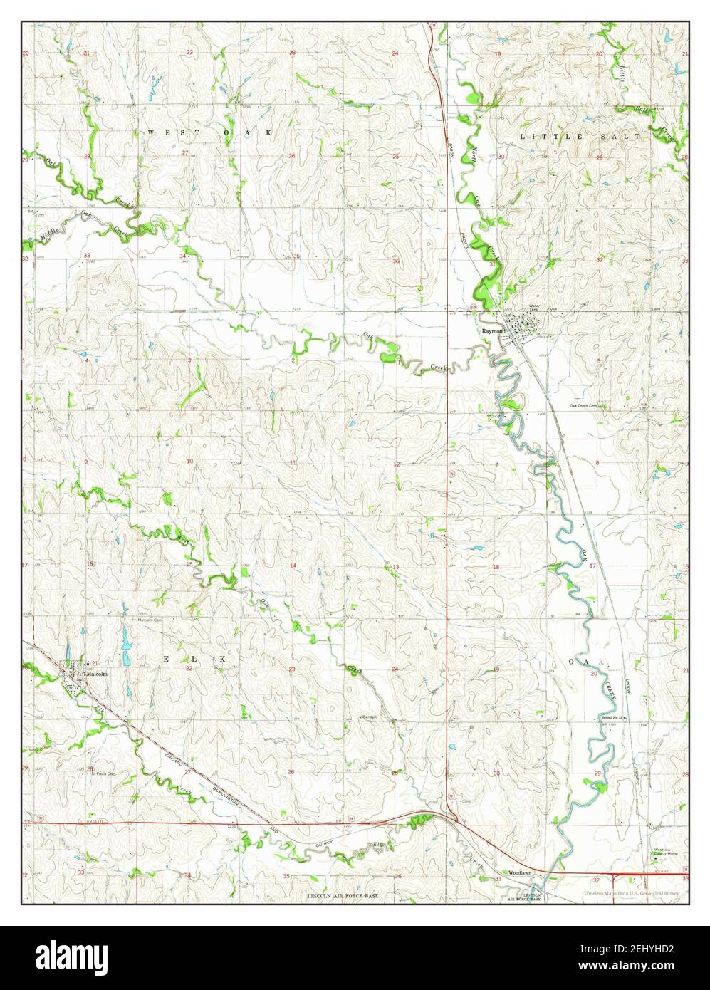 Raymond, Nebraska, map 1964, 124000, United States of America by