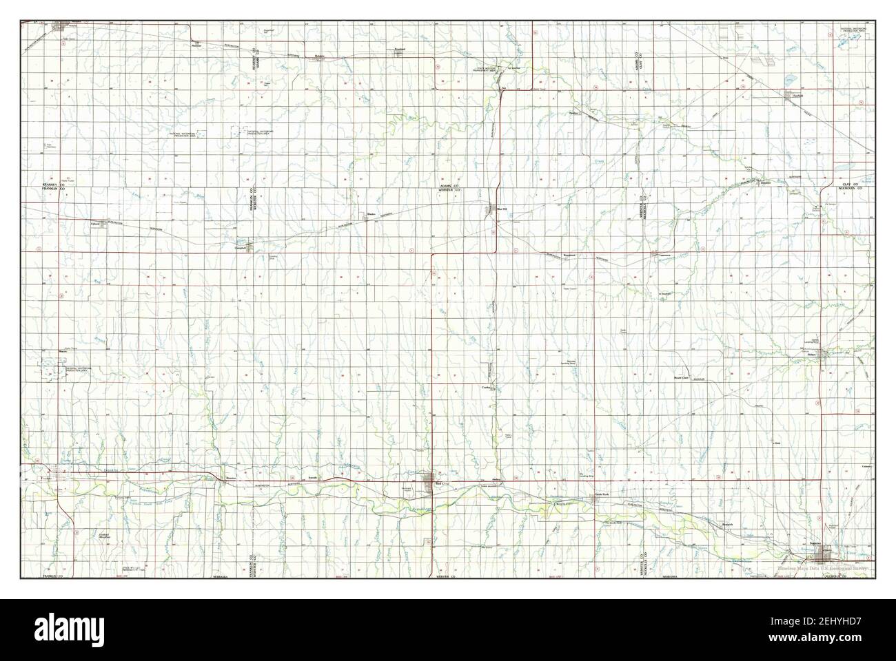 Red Cloud, Nebraska, map 1985, 1100000, United States of America by