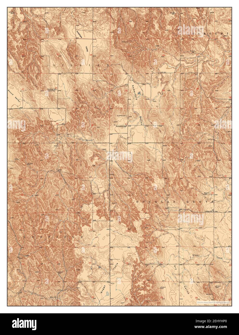 Sargent SW, Nebraska, map 1952, 124000, United States of America by