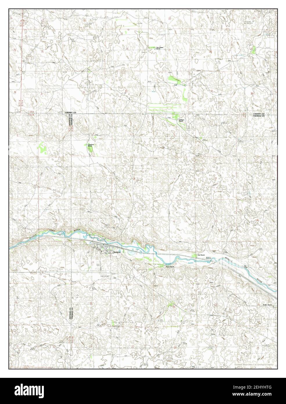 Map of seneca nebraska Cut Out Stock Images & Pictures Alamy