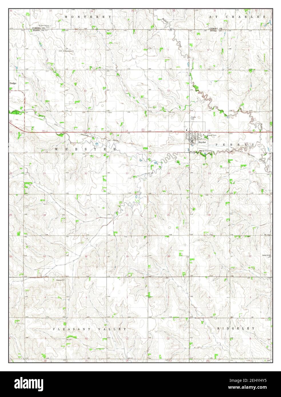 Snyder, Nebraska, map 1966, 124000, United States of America by