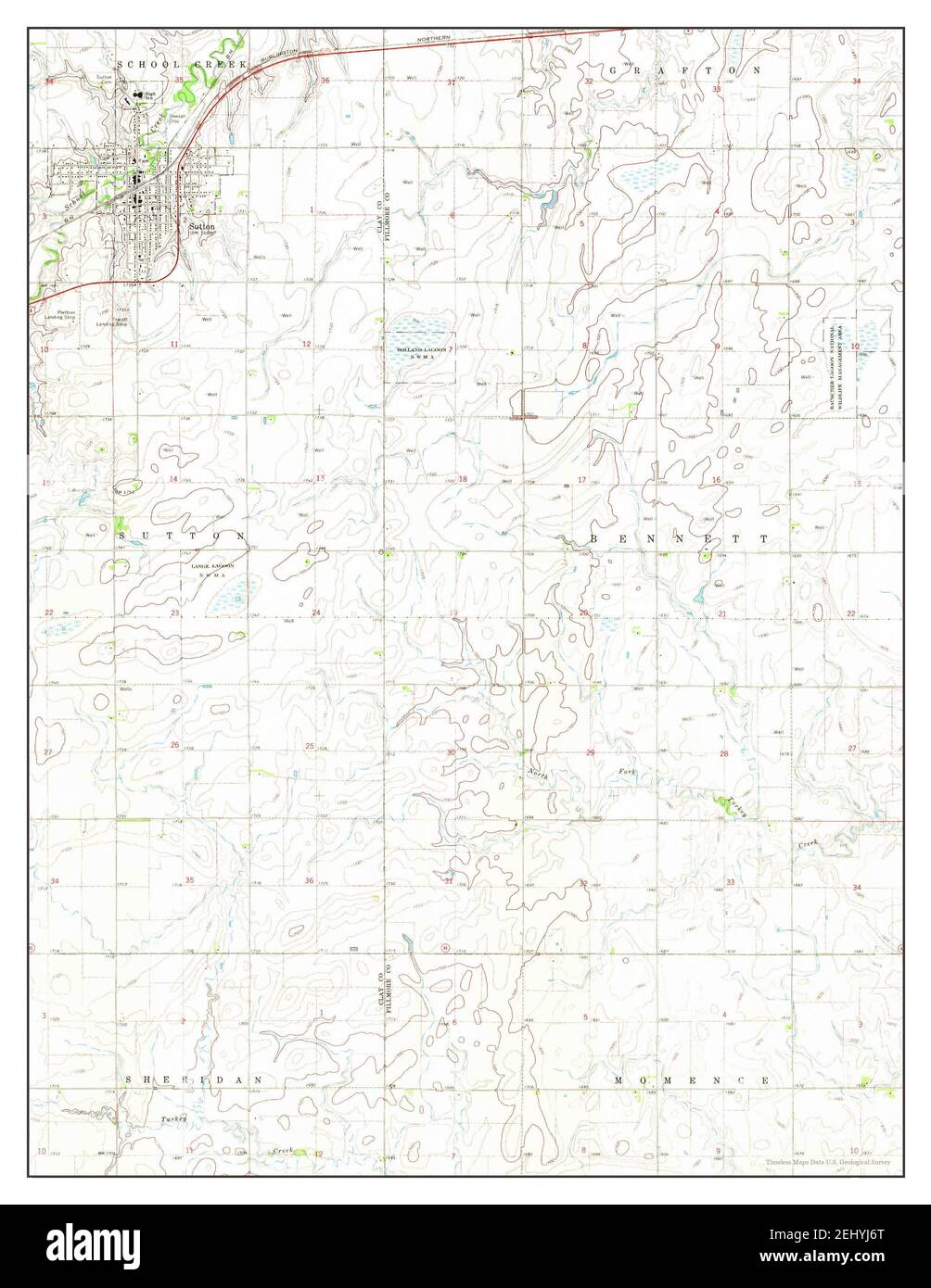 Map of sutton nebraska Cut Out Stock Images & Pictures Alamy