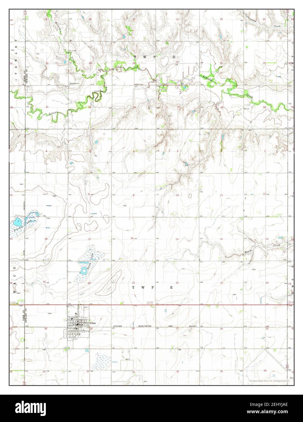 Utica, Nebraska, map 1966, 124000, United States of America by