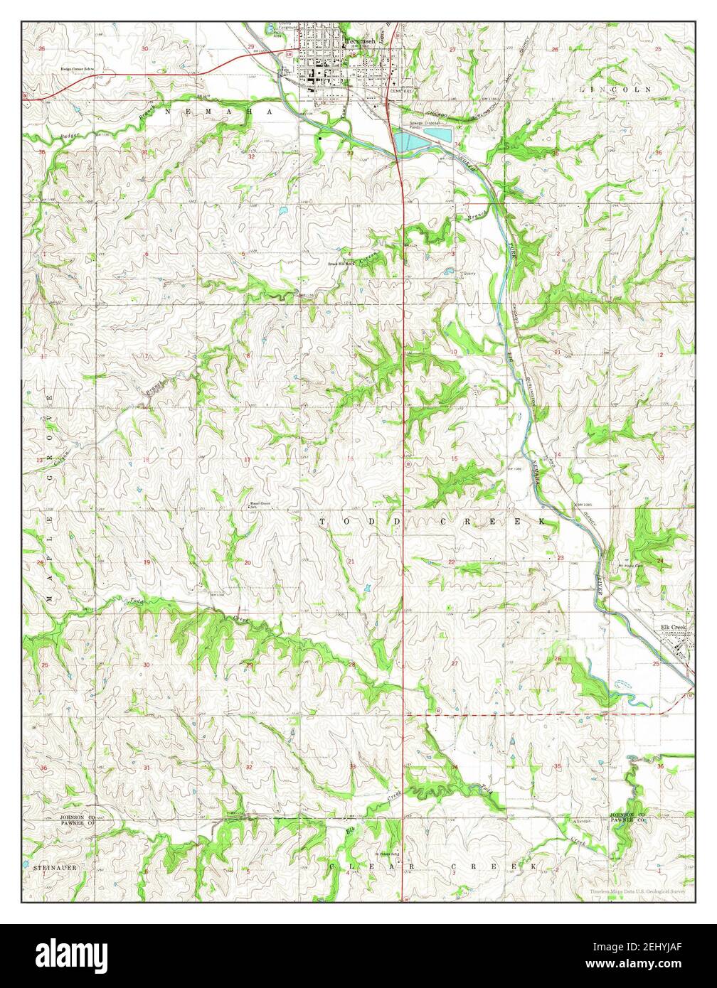 Map of tecumseh hires stock photography and images Alamy