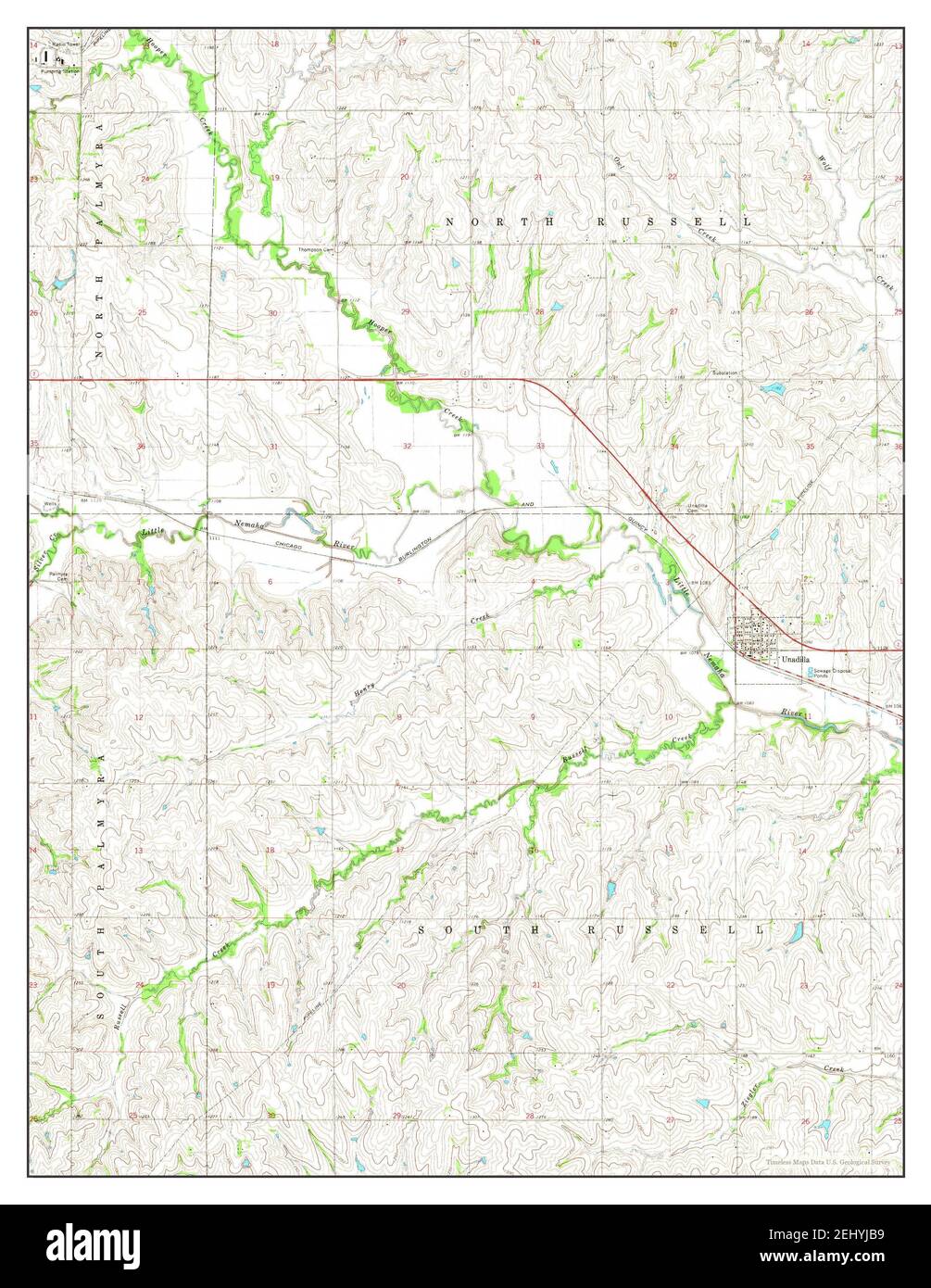 Unadilla, Nebraska, map 1966, 124000, United States of America by