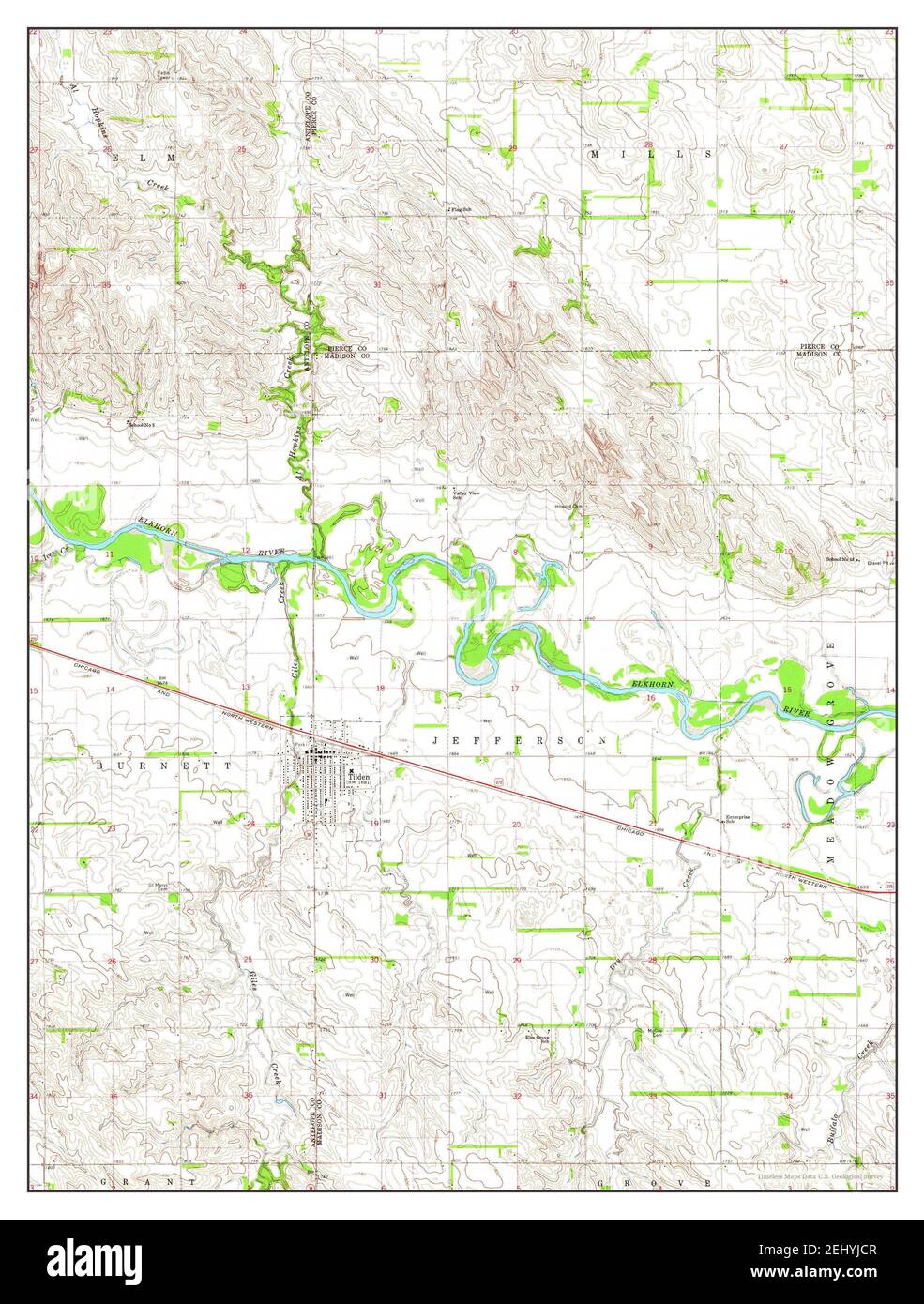 Map of tilden nebraska hires stock photography and images Alamy