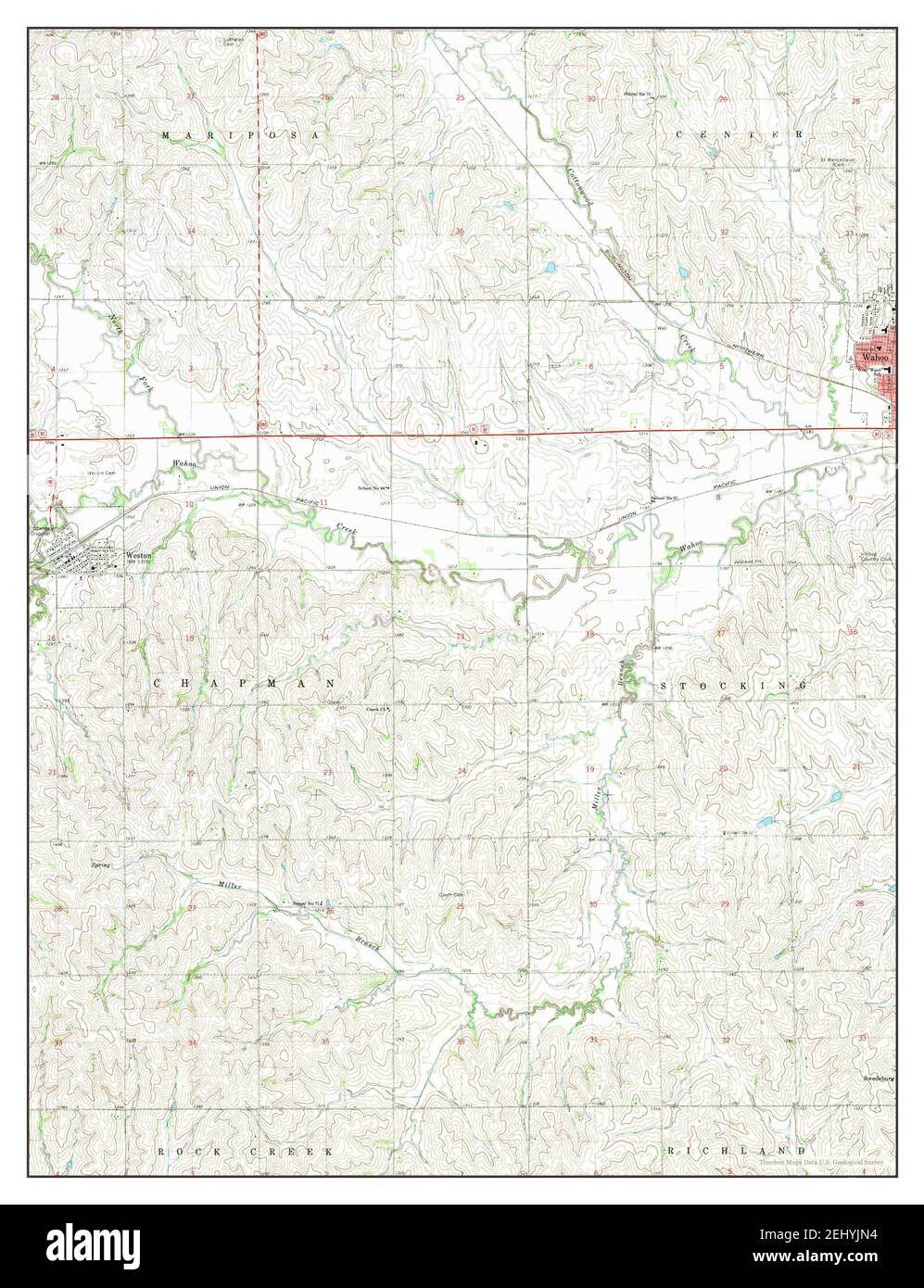 Map of wahoo nebraska hires stock photography and images Alamy