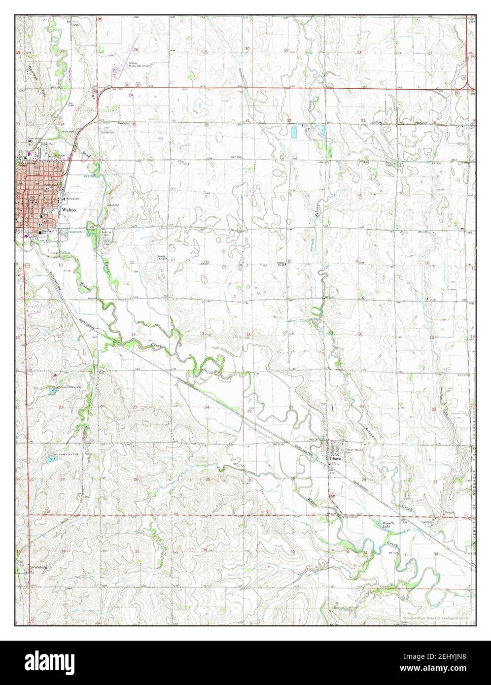 Map of wahoo nebraska hires stock photography and images Alamy