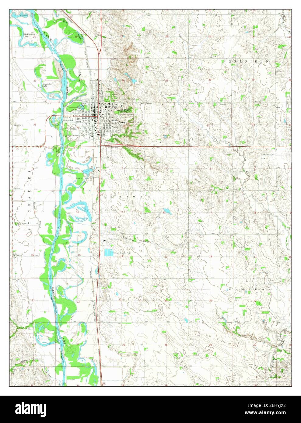 West Point, Nebraska, map 1966, 124000, United States of America by Timeless Maps, data U.S