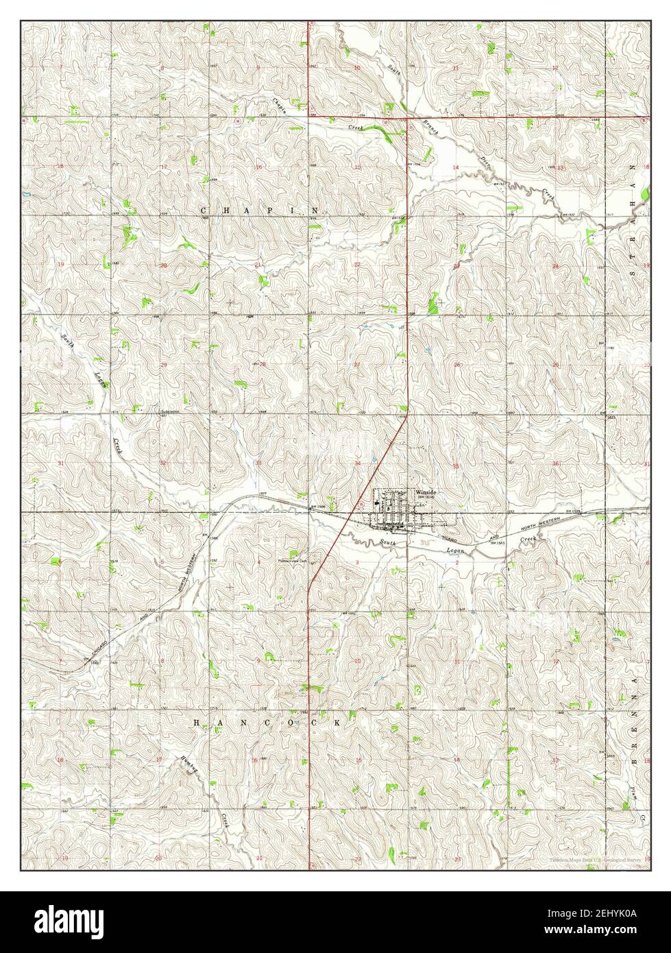 Winside, Nebraska, map 1963, 124000, United States of America by