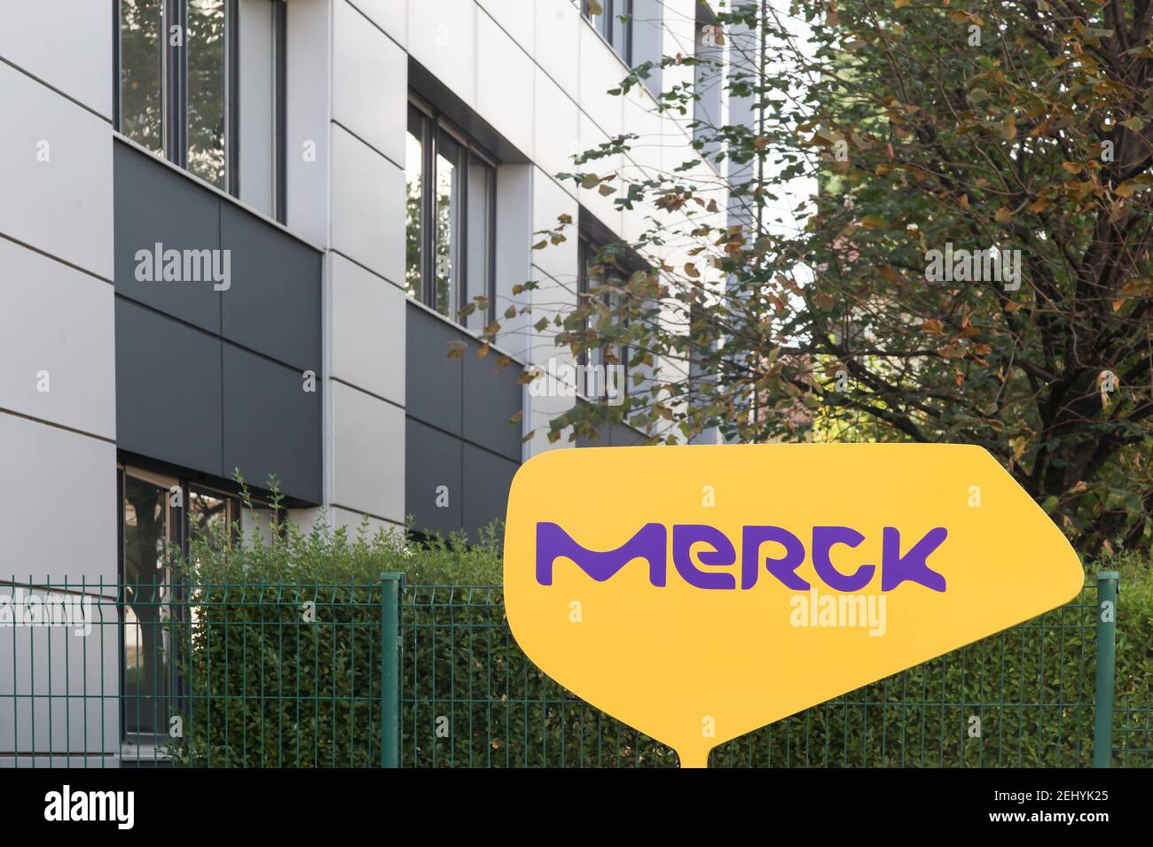 Lyon, France - October 7, 2017: Merck office in Lyon. Merck is a German  multinational chemical, pharmaceutical and life sciences company Stock  Photo - Alamy