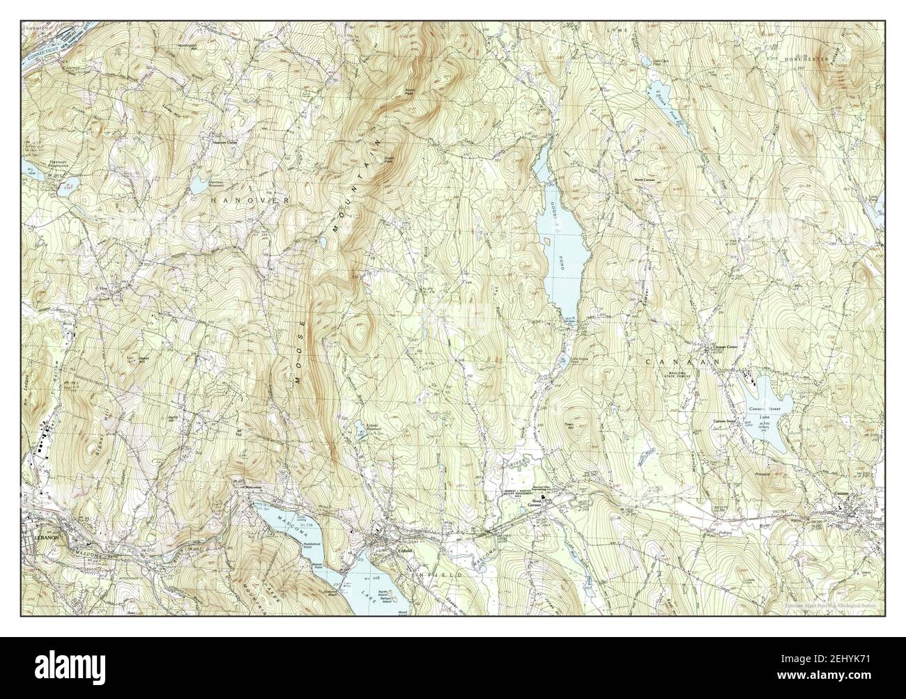 Canaan, New Hampshire, map 1984, 125000, United States of America by