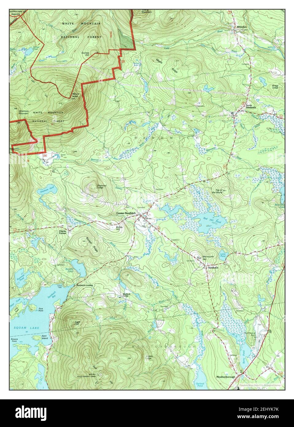 Center Sandwich, New Hampshire, map 1995, 124000, United States of
