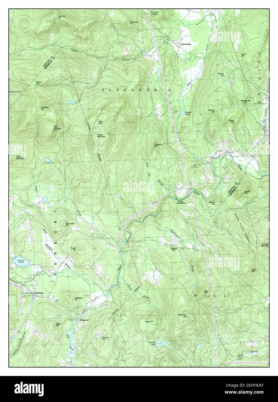 Danbury new hampshire map Cut Out Stock Images & Pictures - Alamy