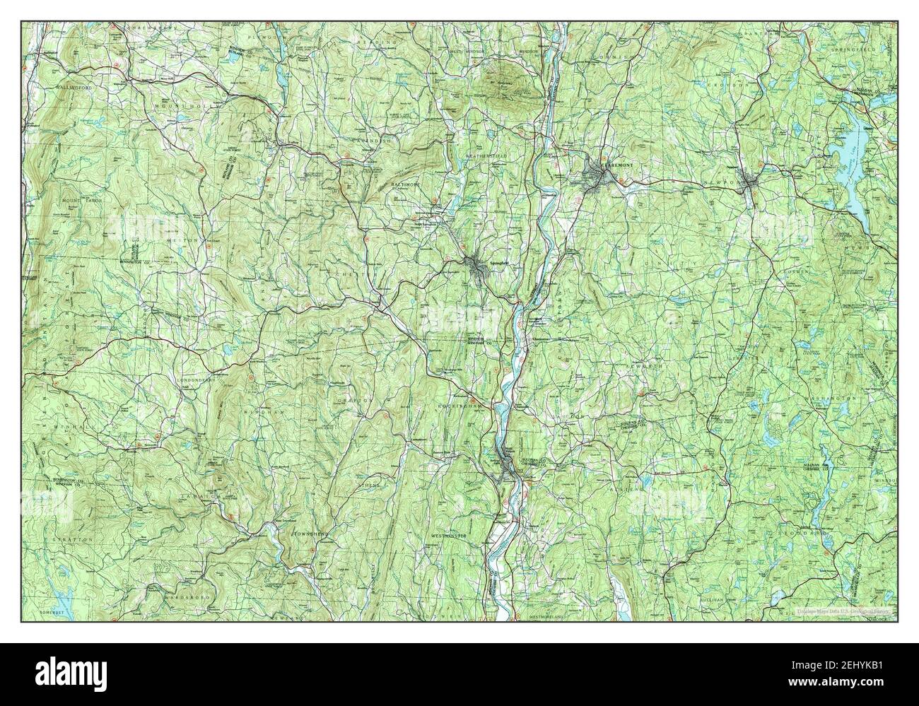 Claremont, New Hampshire, map 1985, 1100000, United States of America