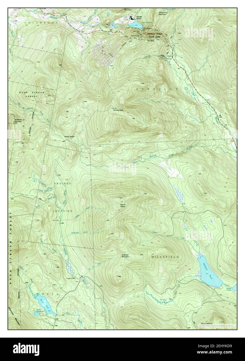 Dixville notch map hires stock photography and images Alamy