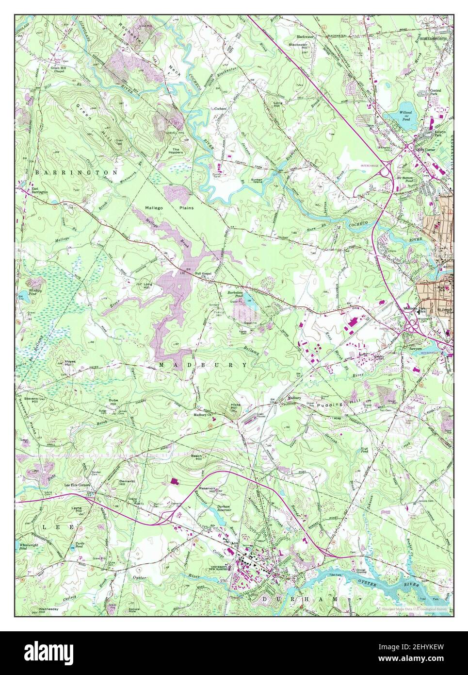 Dover West, New Hampshire, map 1956, 124000, United States of America