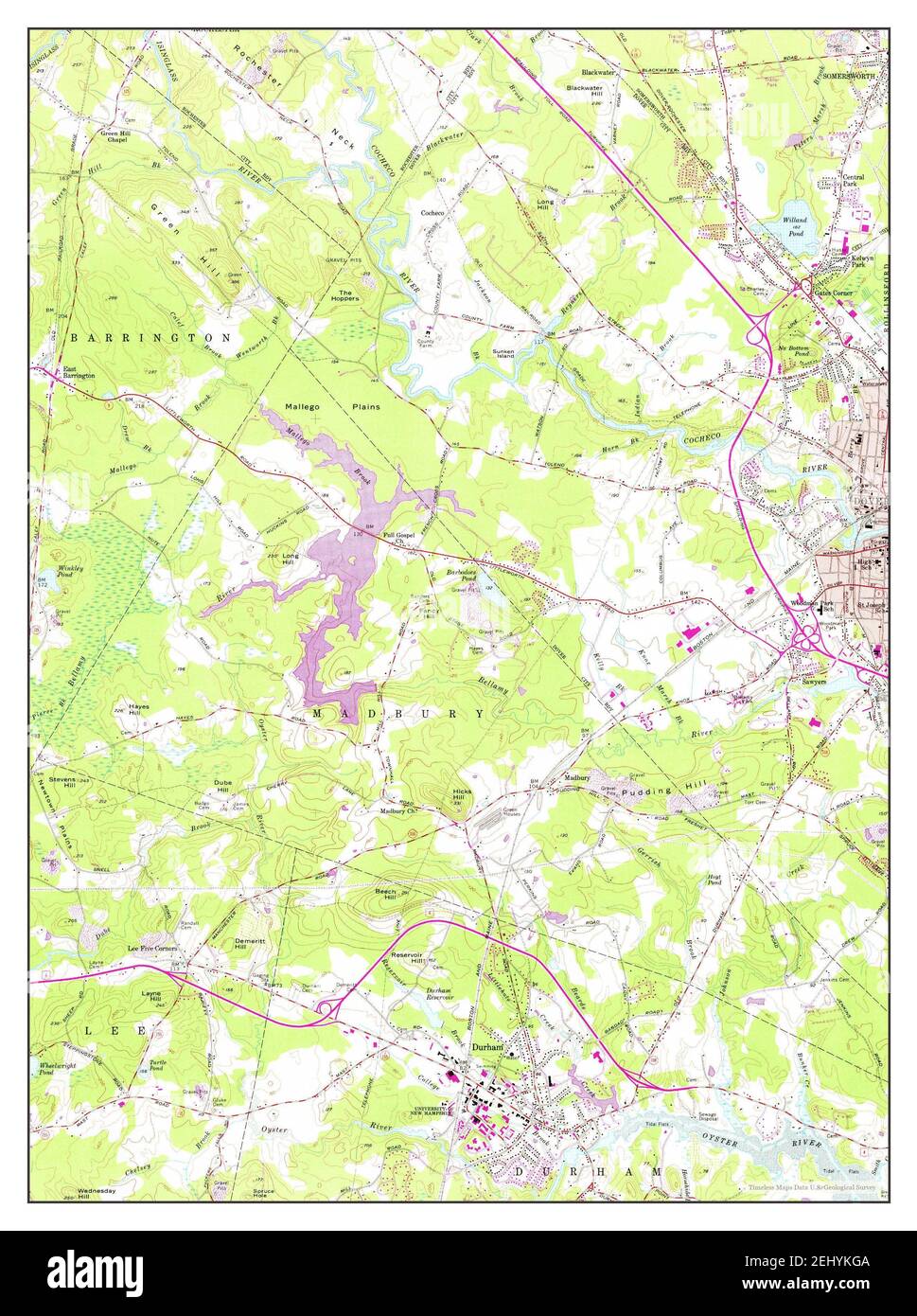 Dover West, New Hampshire, map 1956, 124000, United States of America