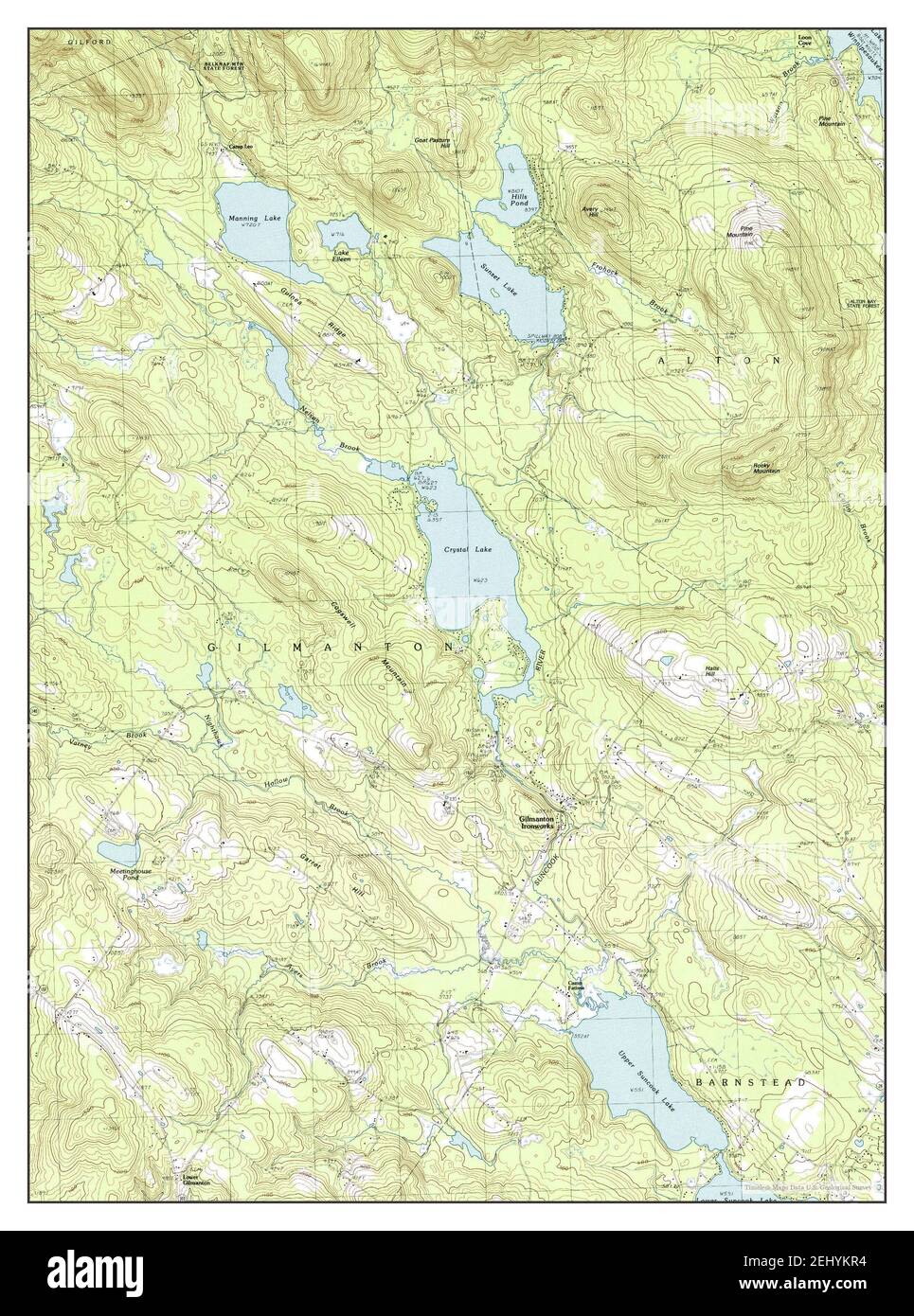 Gilmanton Ironworks, New Hampshire, map 1987, 124000, United States of